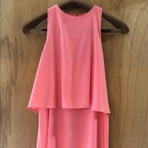 Everly coral slip dress